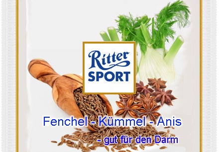 rittersport (12284 Besuche) Fakesorte Fenchel-Kümmel-Anis rittersport